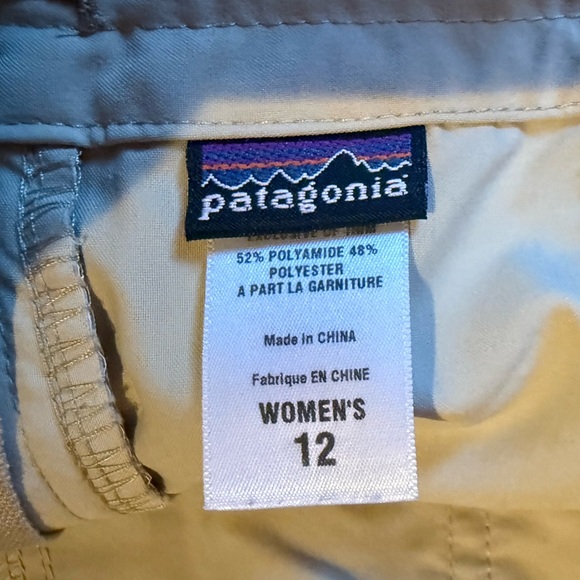 Patagonia Women's Tan Pants - adjustable for outdoor use, size 12 - Picture 3 of 5